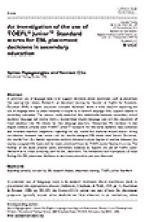 Ortaöğretimde ESL yerleştirme kararlarında TOEFL Junior Standard puanlarının kullanımıyla ilgili bir araştırma hakkında daha fazla bilgi edinin